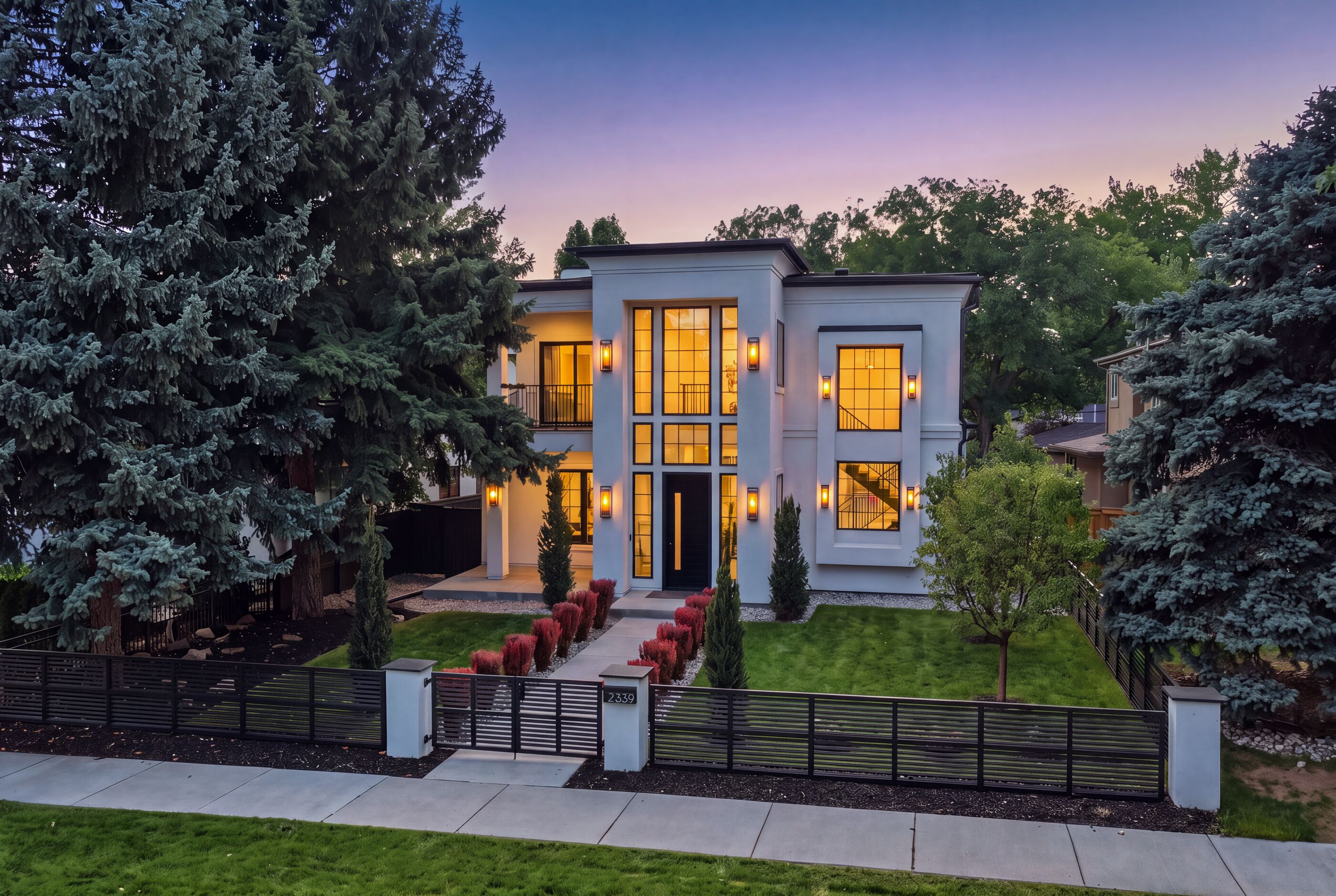 2339 S Saint Paul Street at twilight from above