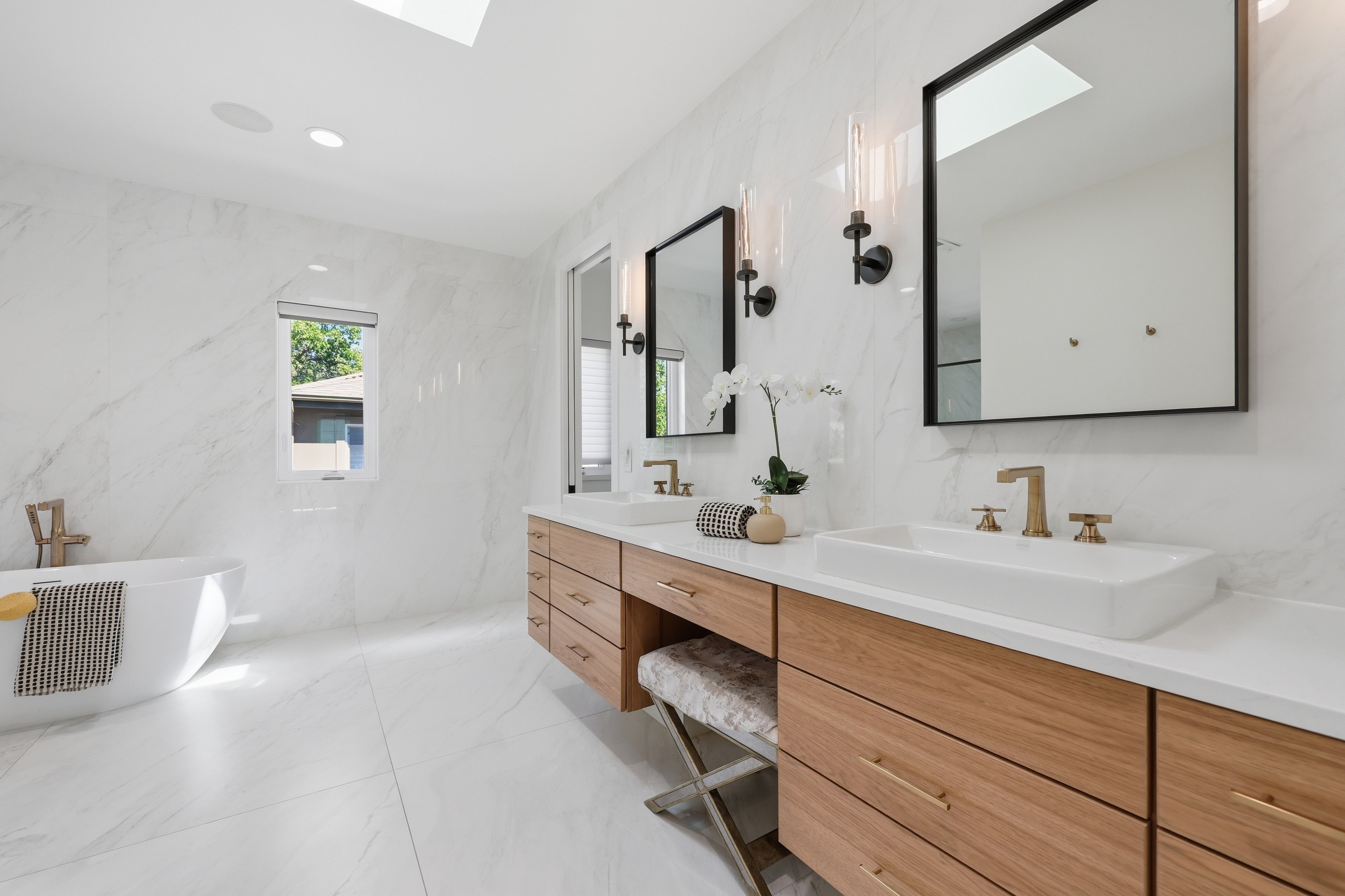 The primary bath vanity
