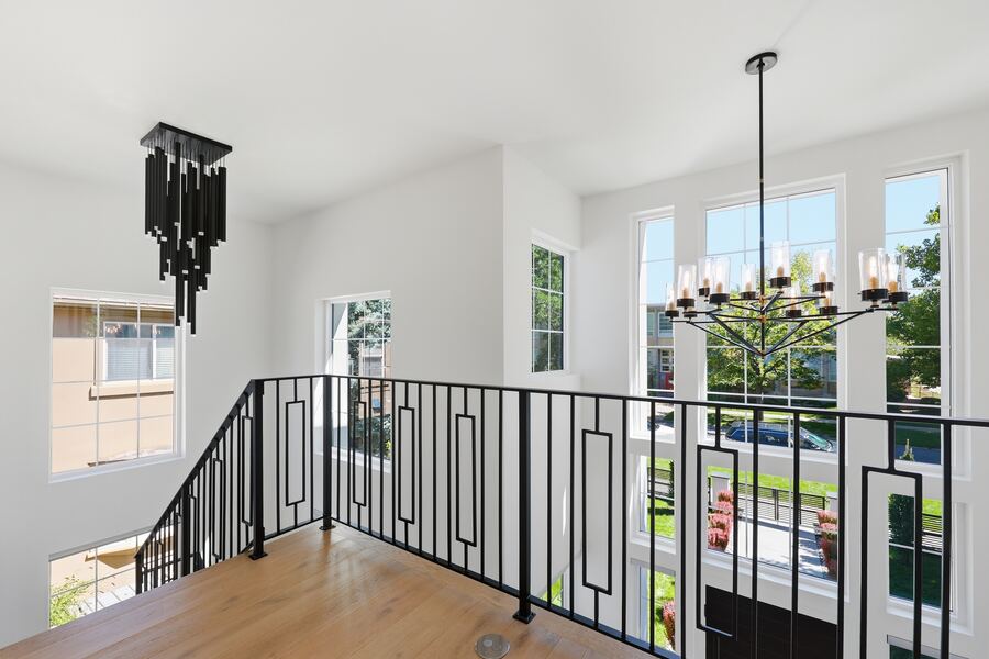 The loft landing over the two-story entry